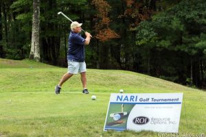 Hole Sponsor with Golfer